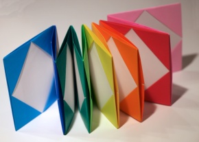 colorful origami accordion rainbow arcobaleno